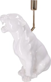 Lampa ceramica Leopard Alb h 45 cm