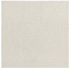 Covor fildeș țesut manual din lână 200x290 cm Zennith Grid – Asiatic Carpets