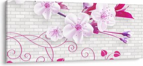 Tablou cu creangă înflorită (120x50 cm)