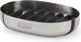 Săpunieră argintiu-lucios din oțel inoxidabil EasyStore Luxe – Joseph Joseph