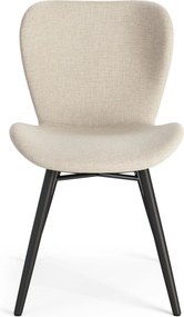 MAZZONI EXPORT ALTEA Bej (țesătură Rio 40) / picioare negre – SCAUN MODERN PENTRU LIVING / SUFRAGERIE / BUCĂTĂRIE / BIROU