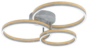 Plafoniera LED dimabila design modern Cadinaro gri, maro, alb