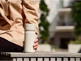 Cană termos bej din oțel inoxidabil 400 ml Singles – Zone