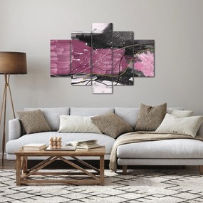Tablou - Abstracție roz-roșu (150x105 cm)