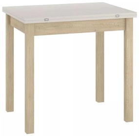 Masă de bucătărie Flip 80 x 60 cm, crem / stejar cremona