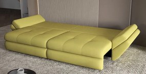 Canapea extensibilă dumonde cu ladă de depozitare si sezut confortabil din spuma high-density, Loana Enjoy Verde 300x100 cm