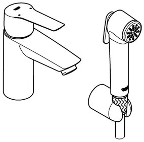 GROHE 23123003 - Baterie pentru lavoar START 165 mm, crom lucios