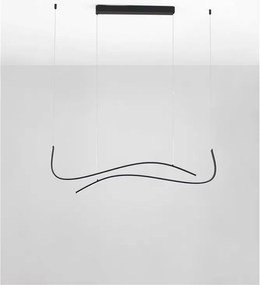 Lustra neagra liniara cu iluminat LED CCT BRIO