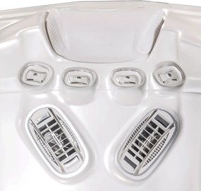 Minipiscina jacuzzi 7 persoane, 46 jeturi hidromasaj, WiFi, sistem audio, pompa caldura inclusa, Wellis Mandala Life Premium