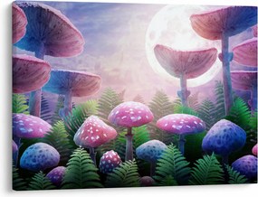 Tablou - Ciuperci sub lună plină (70x50 cm)