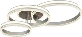 Globo 67377-72 - Lampă de tavan LED dimabilă FRANCINE LED/72W/230V argintie + telecomandă
