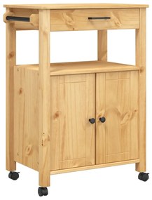 376097 vidaXL Cărucior de bucătărie „MONZA”, 60x40x90 cm, lemn masiv de pin