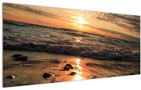 Tablou - Apus de soare, ocean (120x50 cm)