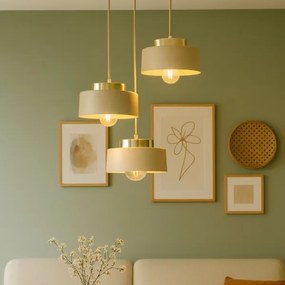 Lustră suspendată pe cablu IGNIA, 3xE27/60W/230V, culoare taupe