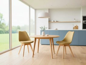 OFERTA Scaun bej BALI MARK cu picioare din fag Calitatea II