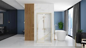 Cabina de dus de perete REA Rapid Slide 130x100 cm auriu periat