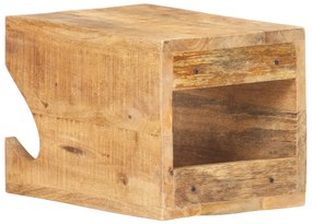 Suport bicicleta de perete, 35x25x25 cm, lemn masiv mango brut 1, Lemn masiv de mango nefinisat