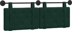 vidaXL Cap de pat suspendat Verde închis 150 x 55 x 5 cm Catifea