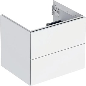 Dulap baza suspendat Geberit One alb mat 60 cm cu 2 sertare