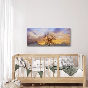 Tablou - Peisaj cu floarea soarelui (120x50 cm)