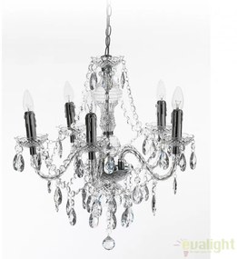 Candelabru stil clasic cu 5 brate JEWEL transparent 1585 FTP