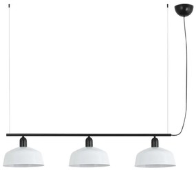 Lustra suspendata metal TATAWIN M 3L negru, alb