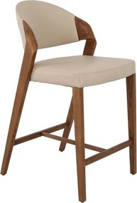 Scaun de bar din lemn si piele sintetica Mink