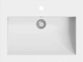 vidaXL Chiuvetă din granit, alb, 600 x 450 x 120 mm