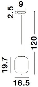 Lustra, Pendul modern Lato negru 16,5cm
