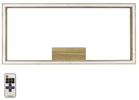 Spot-Light 91401174 - Corp de iluminat LED dimabil RAMME, 34W/230V + telecomandă, finisaj stejar mat