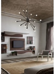 Redo 01-2934 - Candelabru suspendat pe cablu STELLAR, 12x E14, max. 25W/bec, 230V, negru