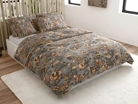 Lenjerie de pat din bumbac pentru copii STEAM DREAMS gri Dimensiune lenjerie de pat: 70 x 90 cm | 140 x 200 cm