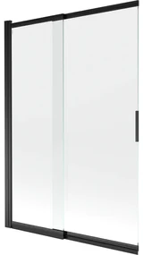 Mexen Fox paravan cadă 2-panouri culisante 120 x 150 cm, transparent, negru - 891-120-002-70-00