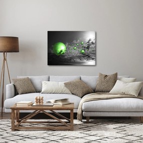Tabloul bilelor verzi abstracte (70x50 cm)