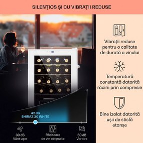Klarstein Shiraz 20 Uno răcitor de vinuri 53 litri 20 sticle Panou de control tactil 5-18 °C