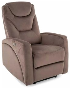 Scaun reclinabil Kronos Velvet, maro