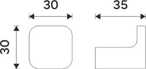 Cârlig de perete NIMCO MAC 29054-90 MAYA negru mat