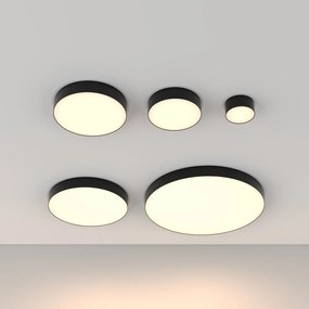 Plafoniera LED design tehnic Zoom D-22cm 3000K negru