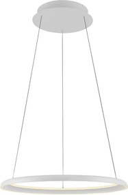 Schöner Wohnen QUILLO lustră suspendată pe cablu, LED 36 W, 230 V, Ø 60 cm, reglabilă, albă (15570-16-LED)