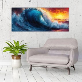 Tablou - Val în apus de soare (120x50 cm)