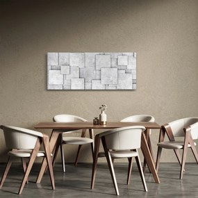 Tablou - Abstracție cu faianță de beton (120x50 cm)