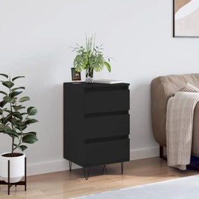 vidaXL Dulap, negru, 40x35x70 cm, lemn prelucrat