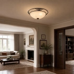 BRILAGI - Lampă de tavan FRESCO 3xE27/40W/230V Ø 48 cm maro