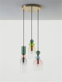 Lustra cu 3 Pendule design decorativ modern MURANO