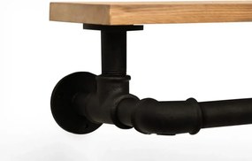 Suport prosop din lemn-metal Industrial Homs 50x12 cm