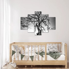 Tablou - Copacul, alb-negru (150x105 cm)