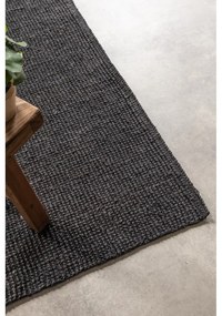 Covor negru din iută 60x90 cm Bouclé – Hanse Home