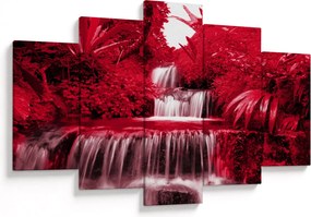 Tablou - Cascade indoneziene în roșu (150x105 cm)