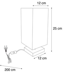 Lampă de masă modernă neagră cu oțel - Milo