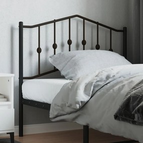 373818 vidaXL Tăblie de pat metalică, negru, 100 cm